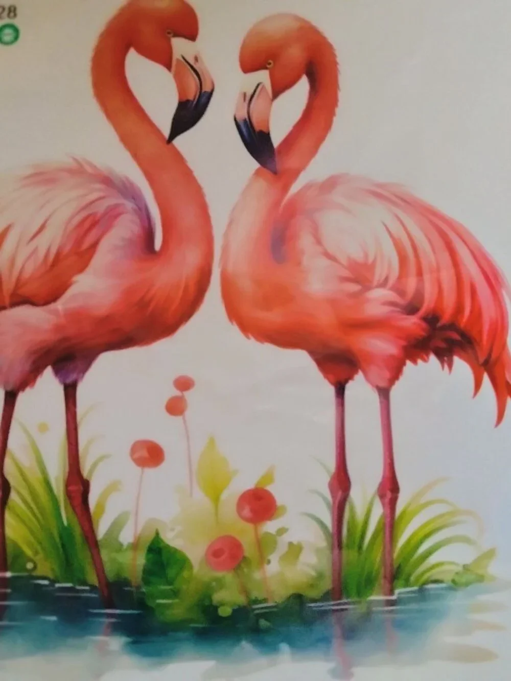 Flamingo Couple Decal large 11 inch Stick On Tropical Beachy Love Romance